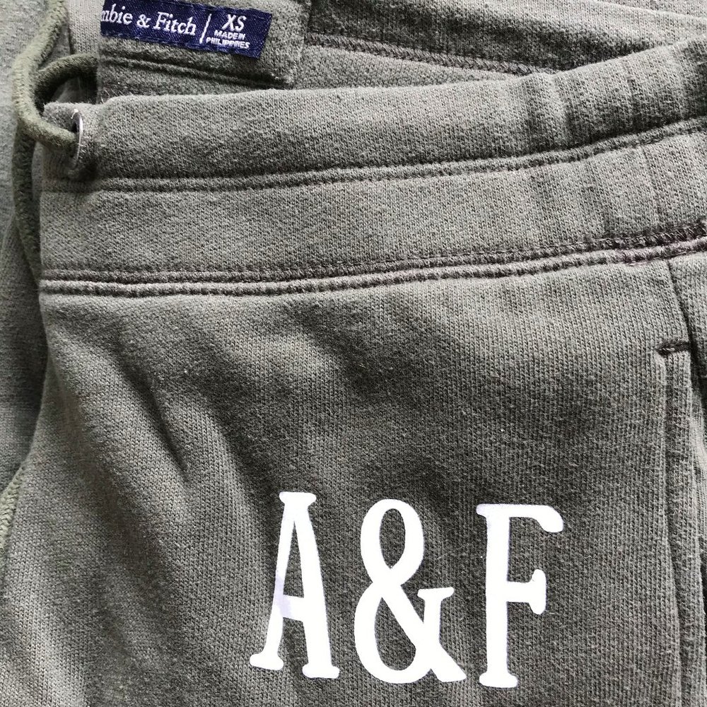 Abercrombie Olive Green Fleece Sweatpants